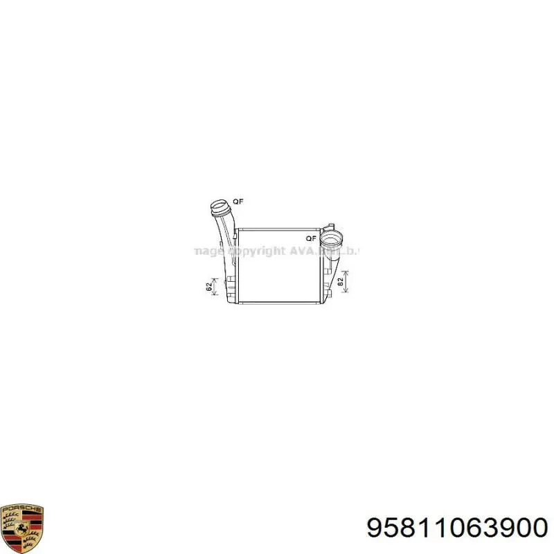 95811063900 Porsche Охолоджувач наддувочного повітря
