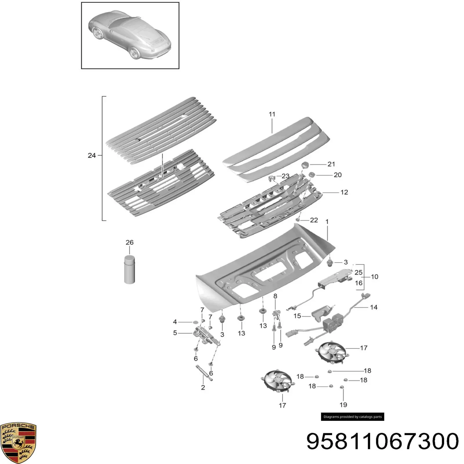 Купити 95811067300 Porsche 