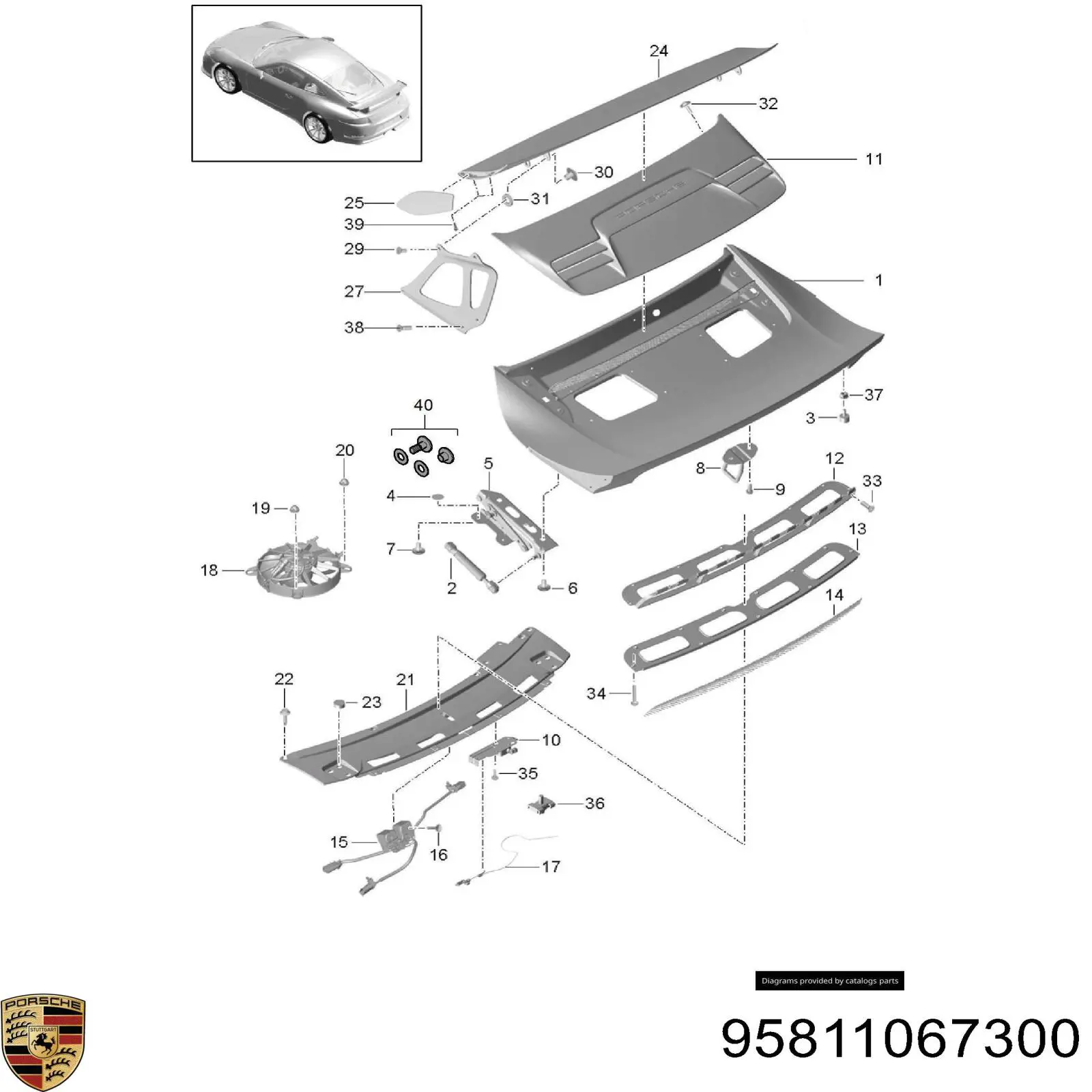 95811067300 Porsche 