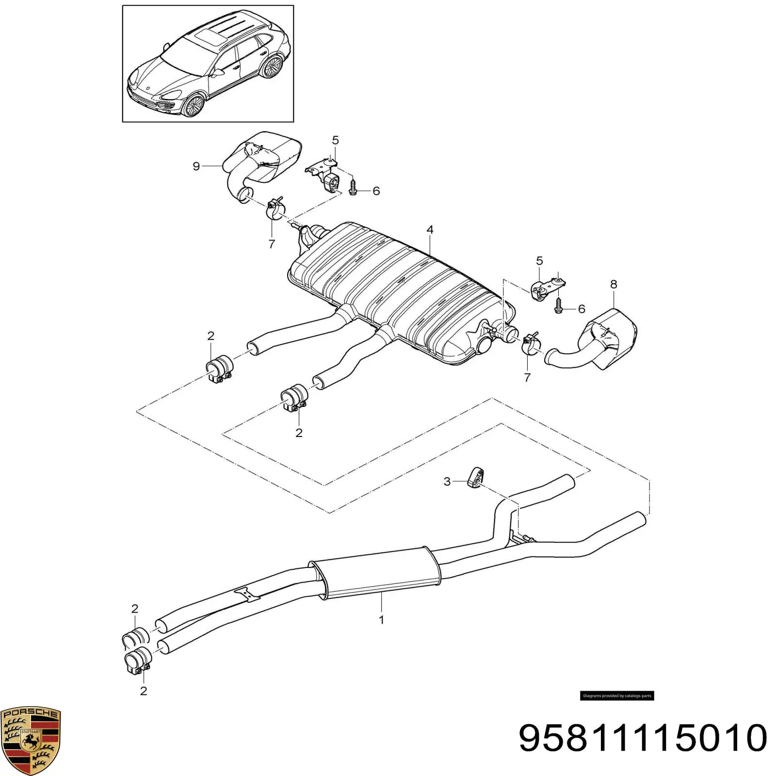  Porsche 95811115010 ціна, від 107.81 USD
