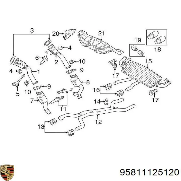 95811125120 Porsche Глушилка