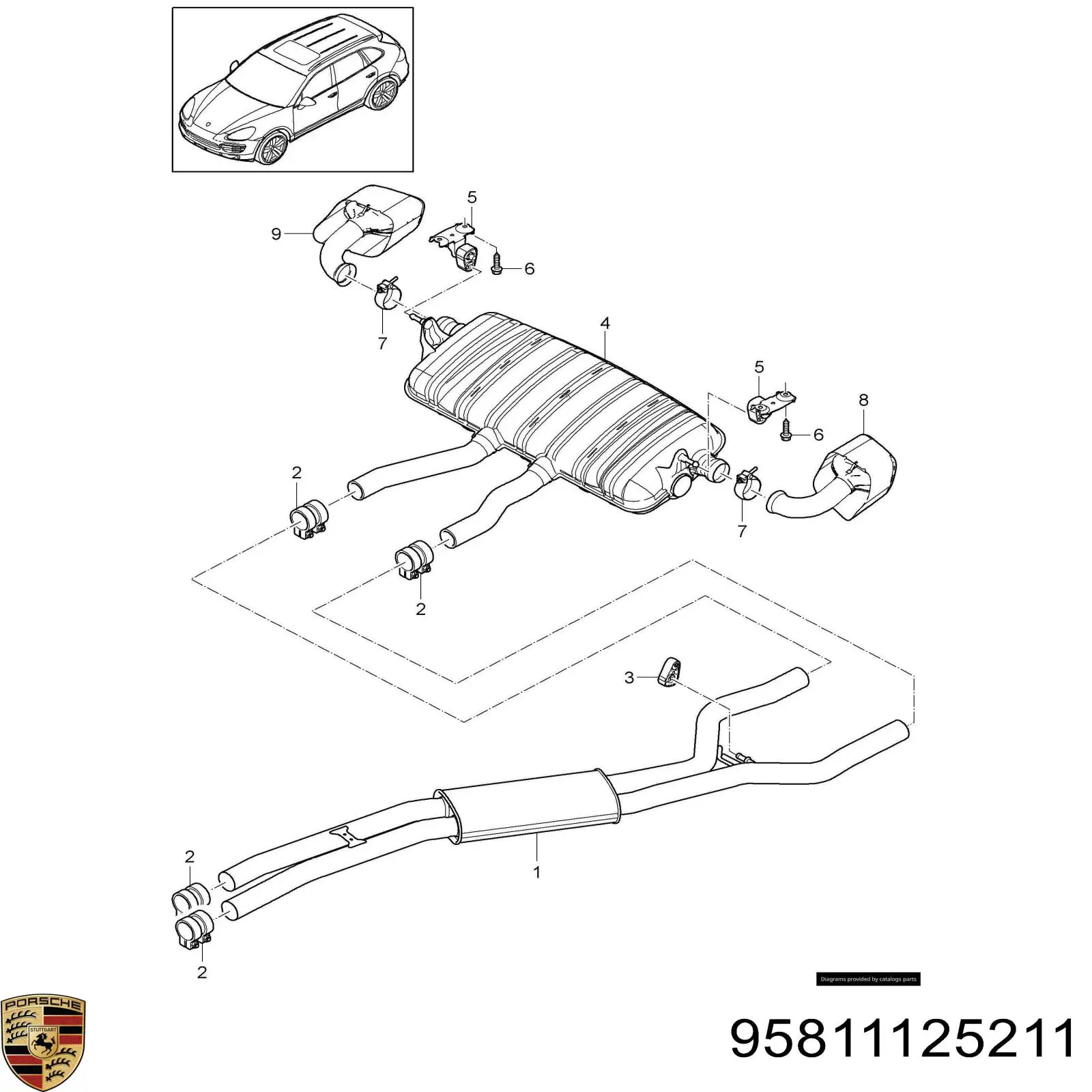 95811125211 Porsche Пристрій іскропогашуючий