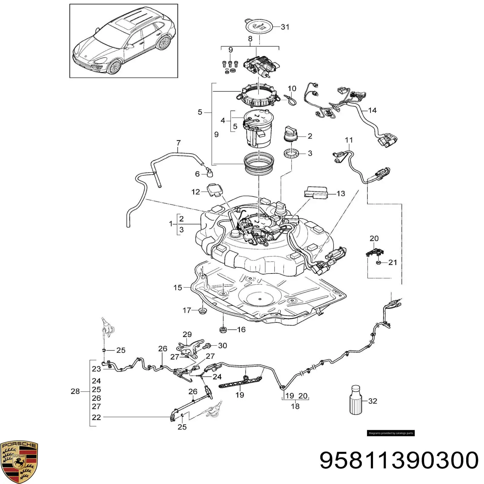 95811390300 Porsche 