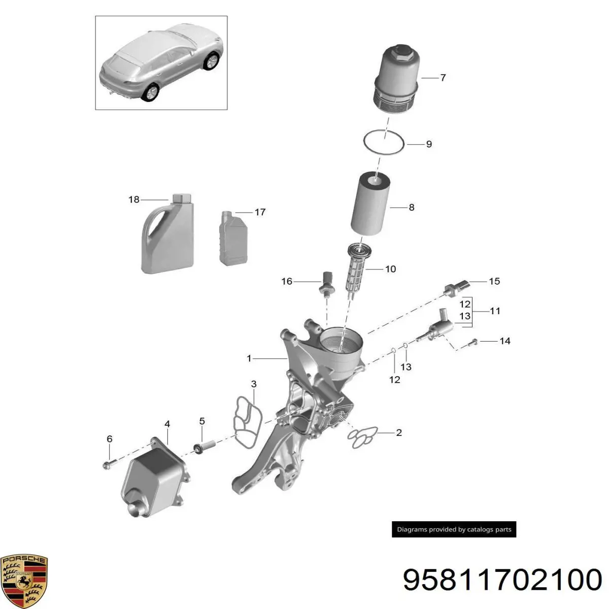 95811702100 Porsche 