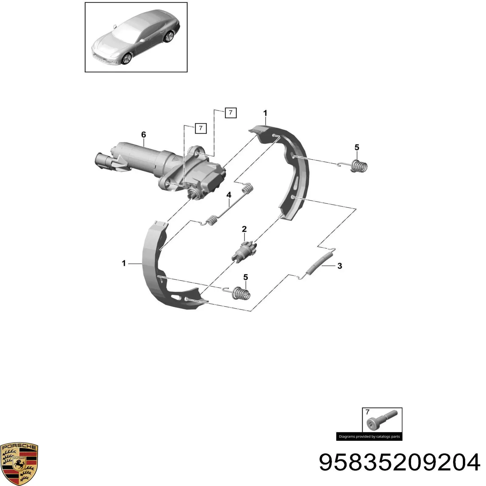 Двигун приводу гальмівного супорту заднього Porsche 95835209204 ціна, від 55.25 USD