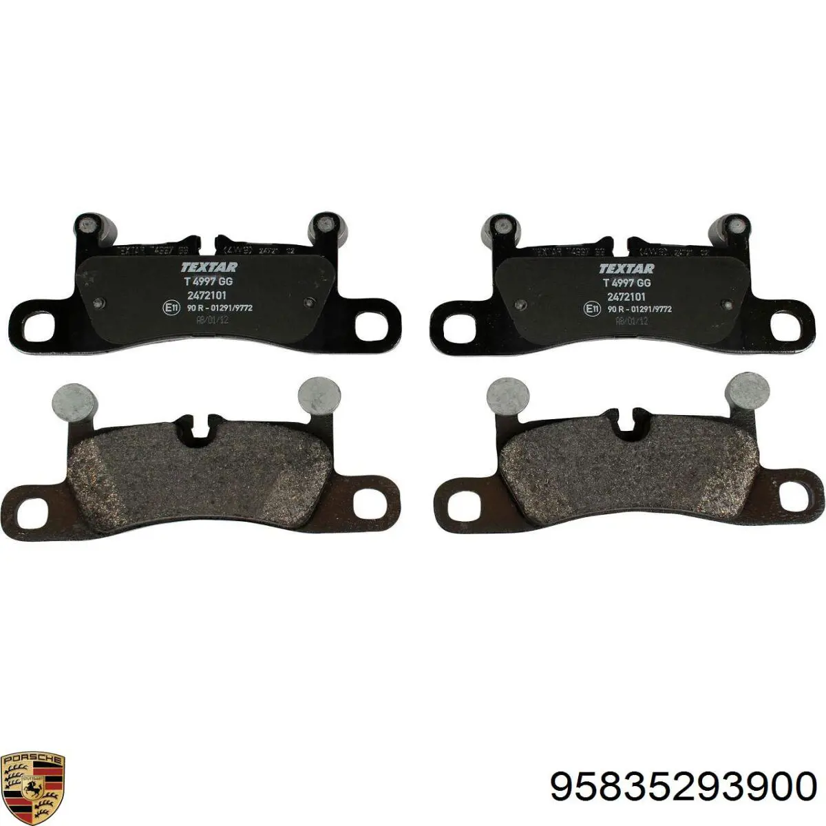 Задні гальмівні колодки Porsche 95835293900 ціна, від 75.54 USD
