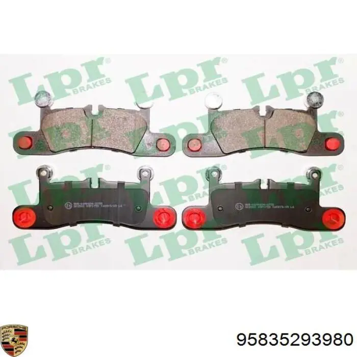 95835293980 Porsche Колодки гальмівні задні, дискові