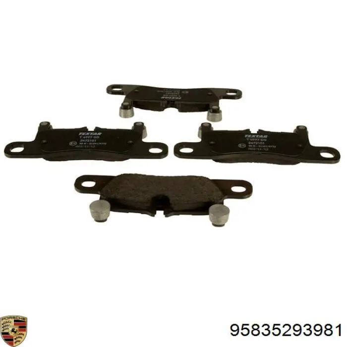 Задні гальмівні колодки Porsche 95835293981 ціна, від 123.47 USD