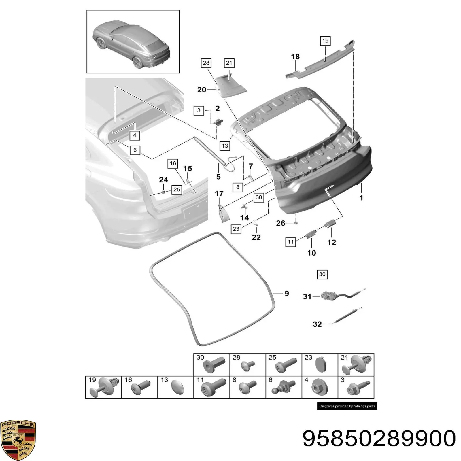  Porsche 95850289900 ціна, від 10.76 USD