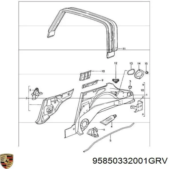  Porsche 95850332001GRV ціна, від 365.23 USD