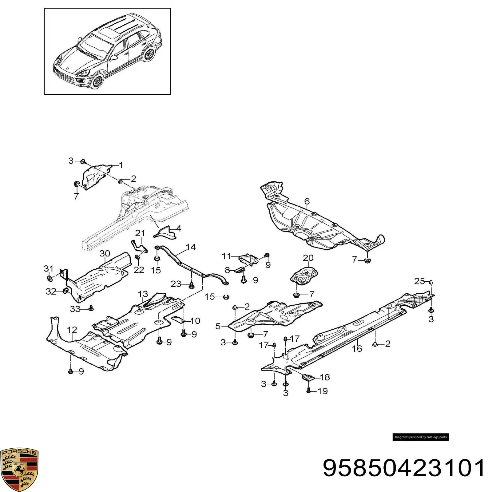 95850423101 Porsche 