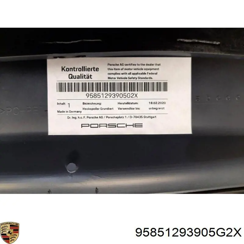  Porsche 95851293905G2X ціна, від 988.70 USD