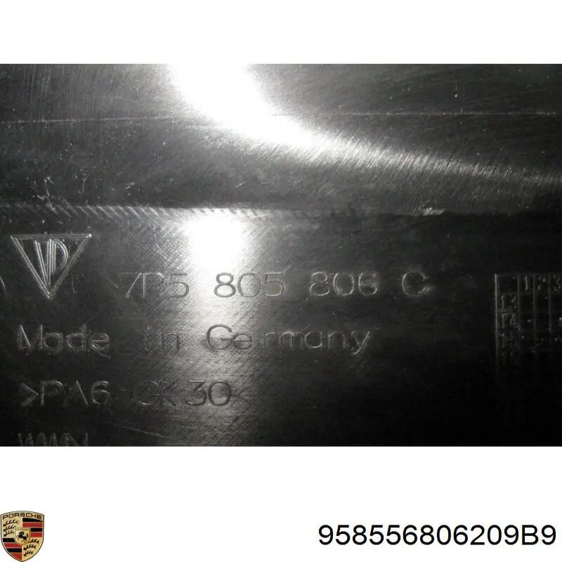 Накладка верхня передньої панелі/супорту радіатора Porsche 958556806209B9 ціна, від 80.94 USD