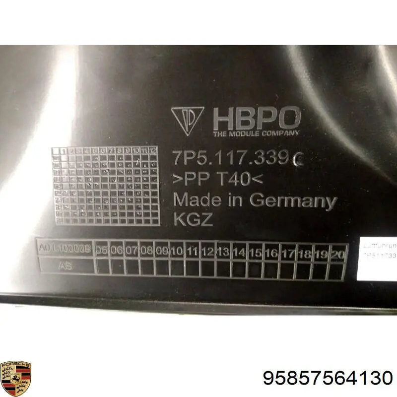Купити 95857564130 Porsche Повітропровід (дефлектор) радіатора, лівий
