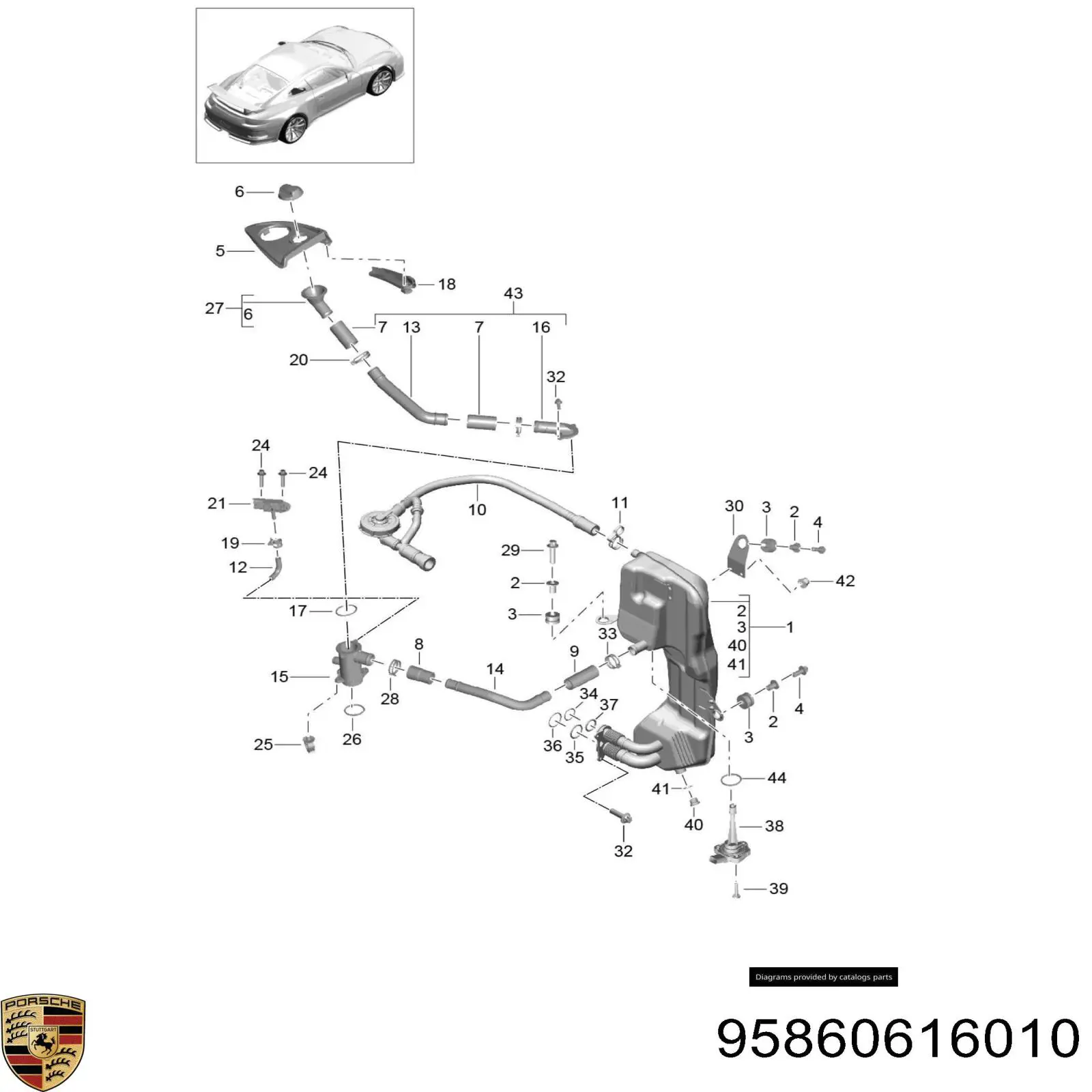 Датчик рівня масла двигуна Porsche Cayenne 2 (92A) (Порше Каен)