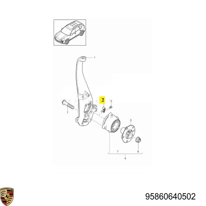Датчик АБС передній 95860640502 Porsche