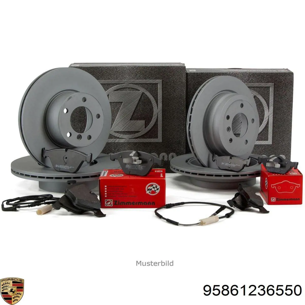 Купити 95861236550 Porsche Датчик зносу гальмівних колодок, задній