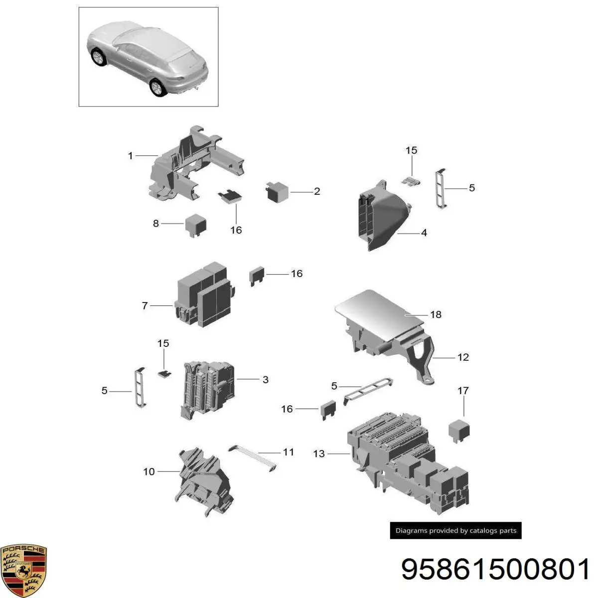  Porsche 95861500801 ціна, від 12.71 USD