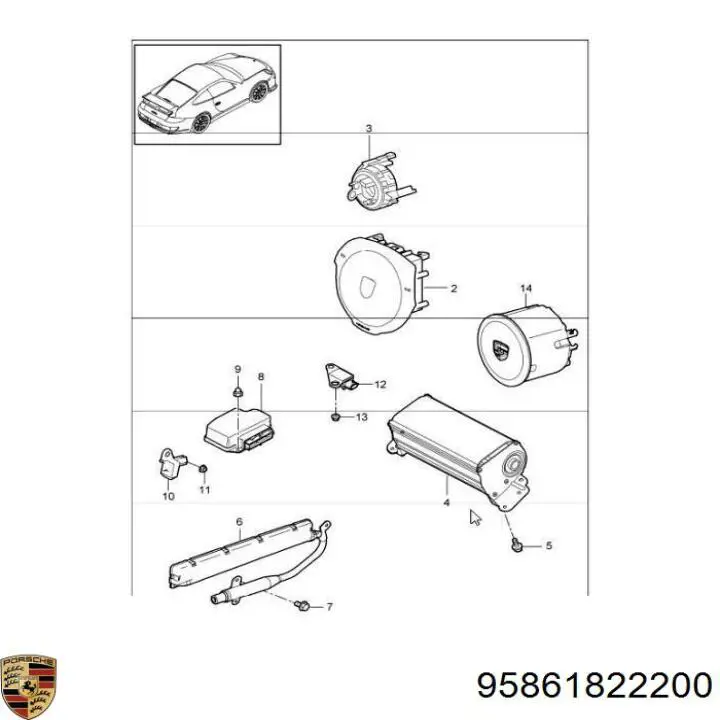 95861822200 Porsche 