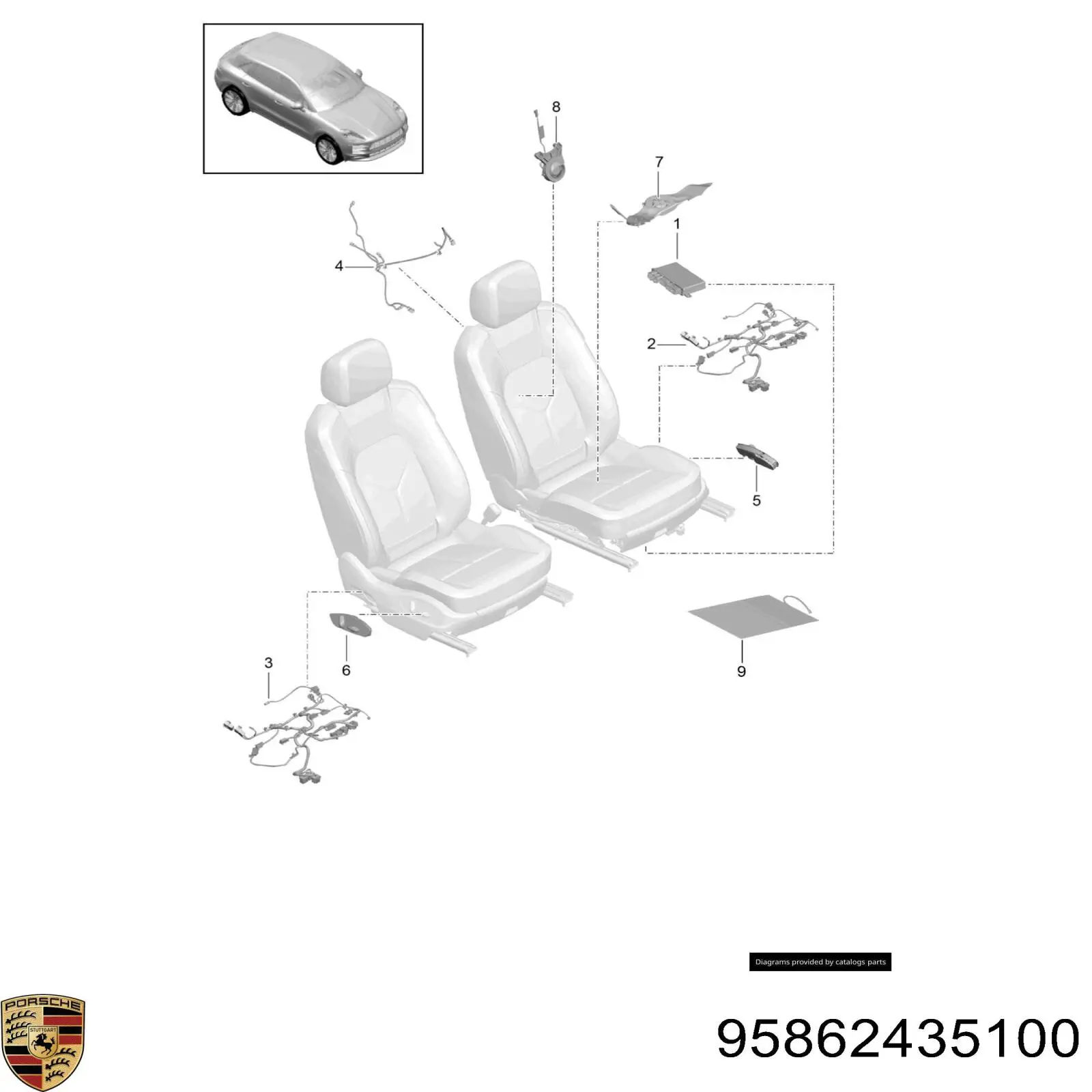  Porsche 95862435100 ціна, від 43.06 USD