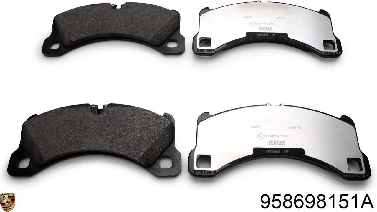 Купити 958698151A Porsche Колодки гальмівні передні, дискові