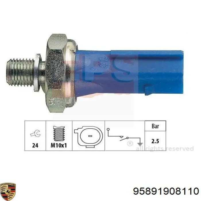 Купити 95891908110 Porsche Датчик тиску масла
