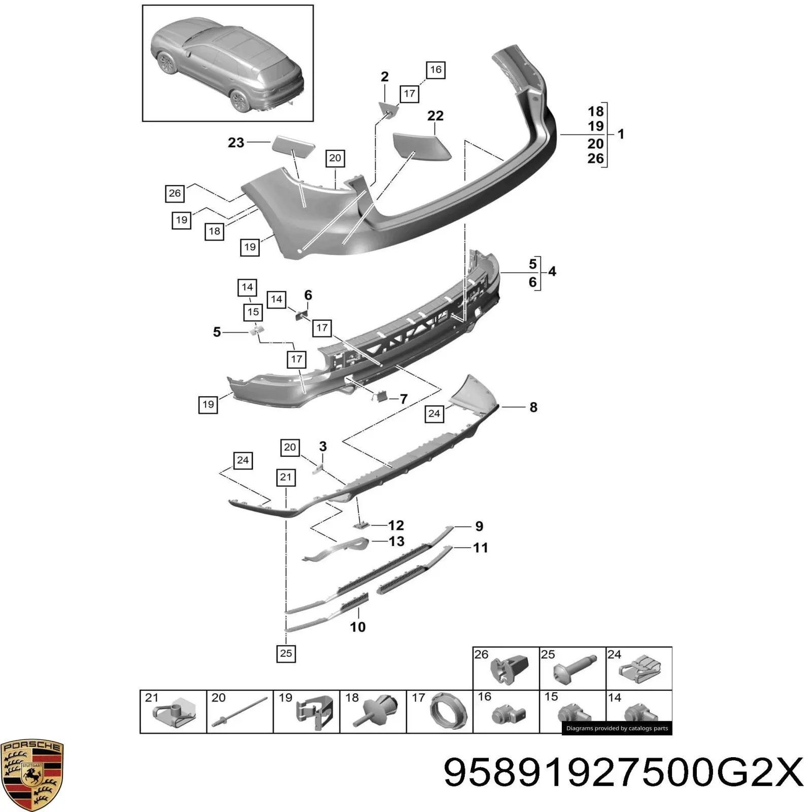  95891927500G2X Porsche