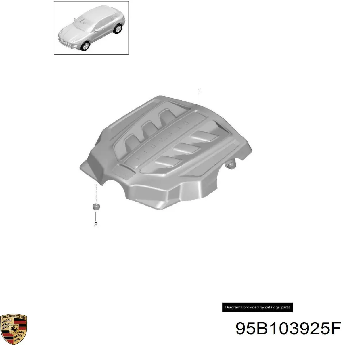 95B103925F Porsche Екран двигуна