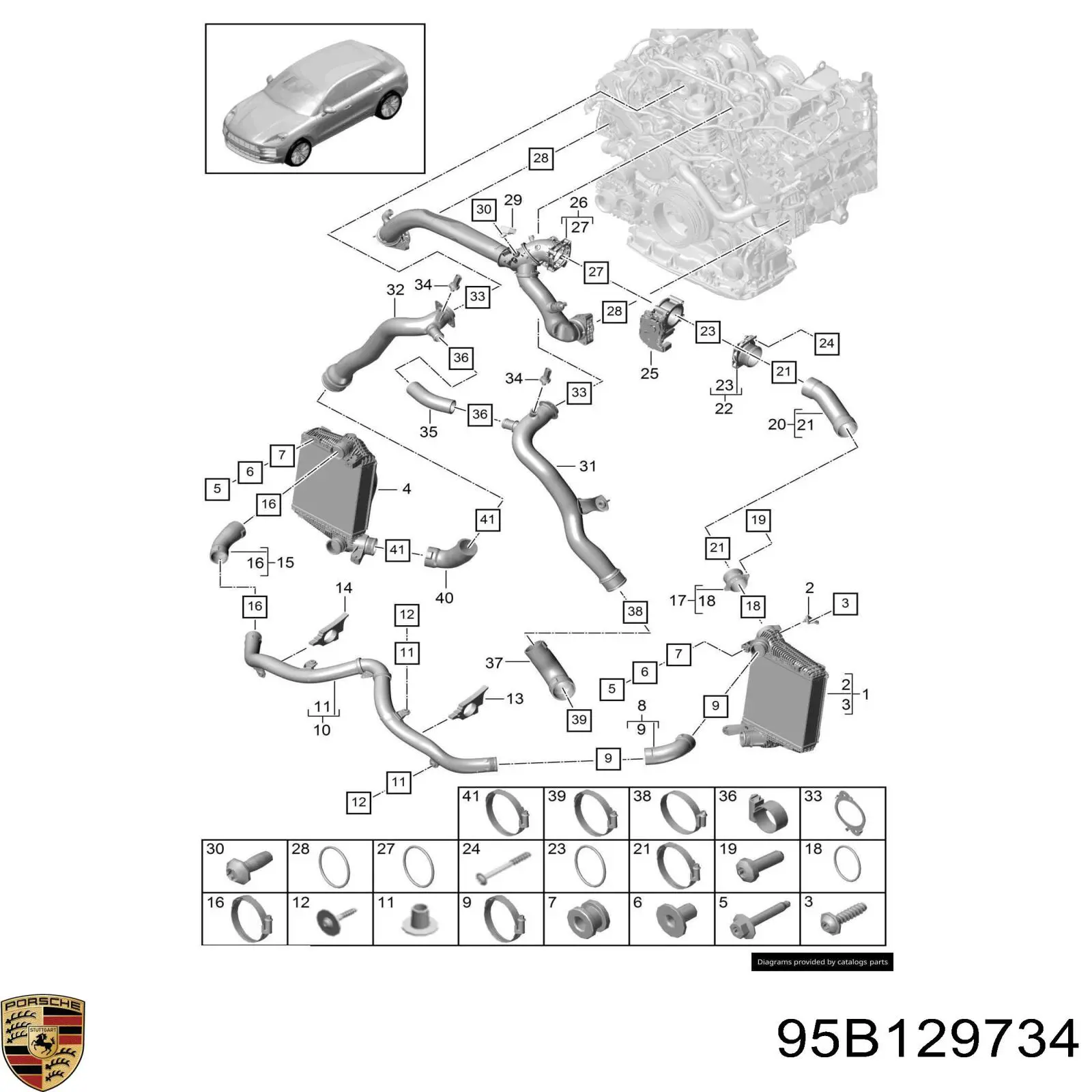  Porsche 95B129734 ціна, від 7.64 USD