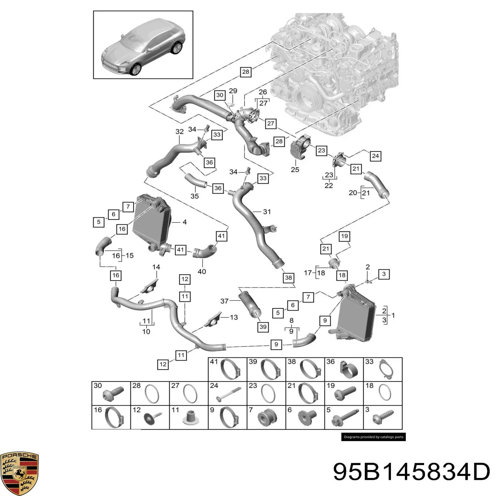  95B145834D Porsche