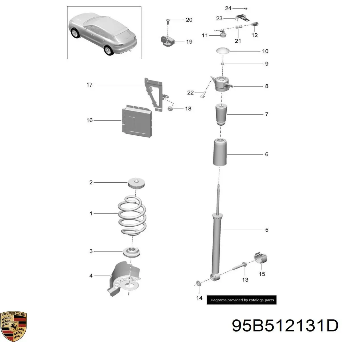 95B512131D Porsche 
