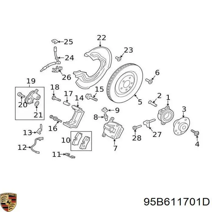  Porsche 95B611701D ціна, від 86.85 USD