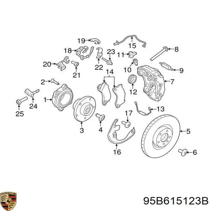 95B615123B Porsche 