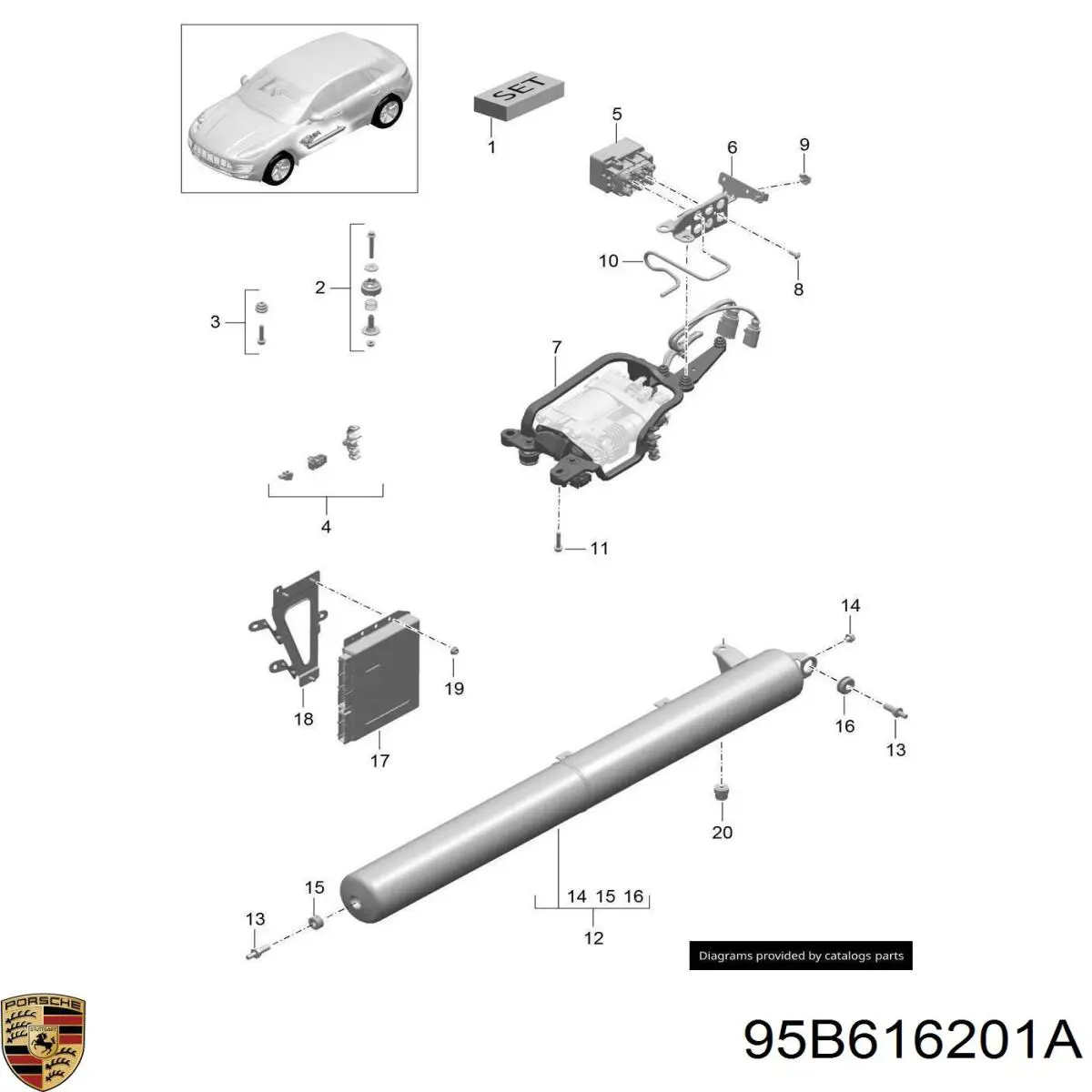  Porsche 95B616201A ціна, від 126.66 USD