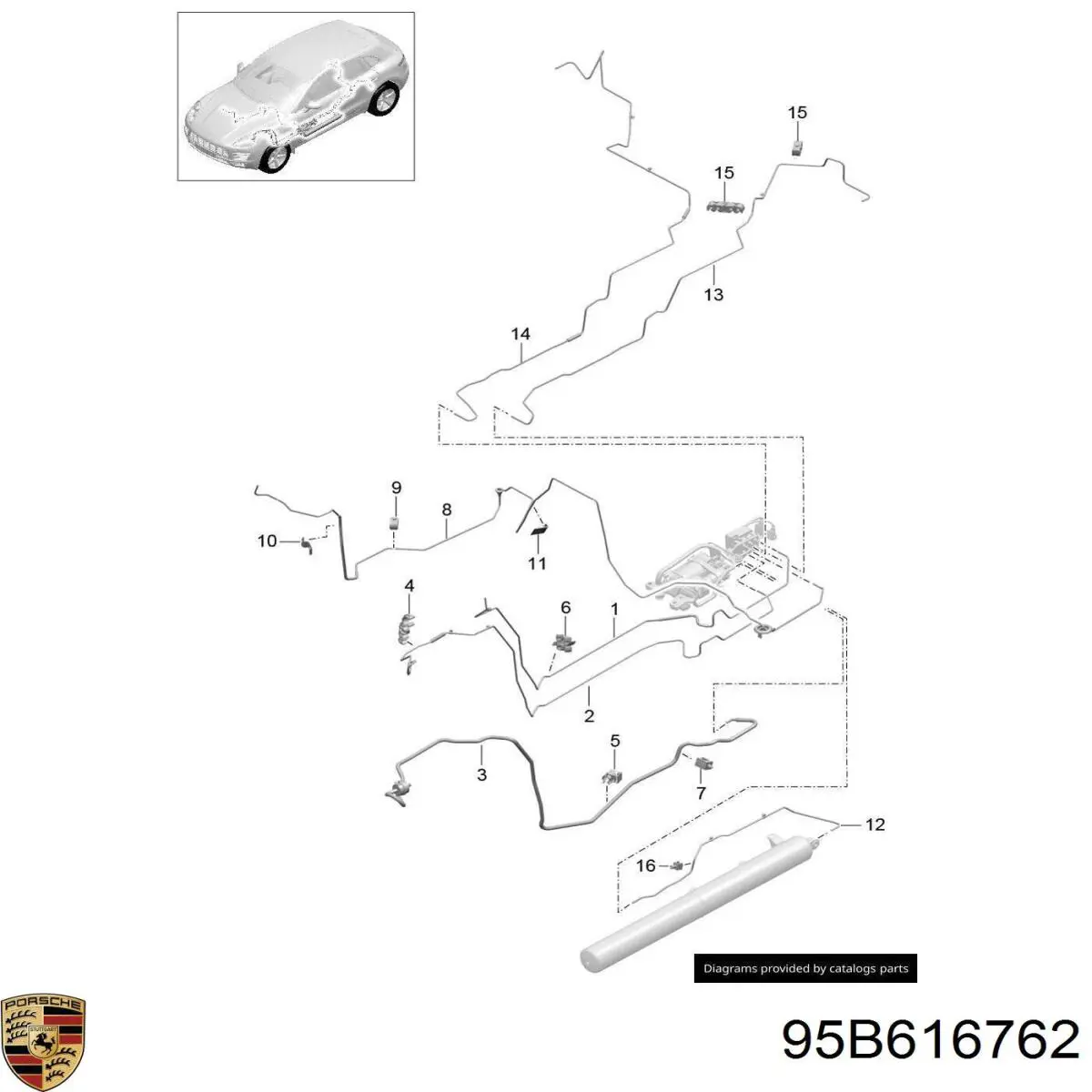  Porsche 95B616762 ціна, від 76.02 USD