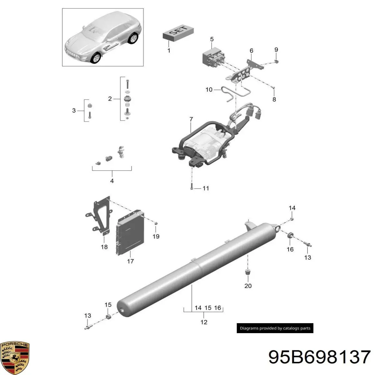  Porsche 95B698137 ціна, від 45.70 USD