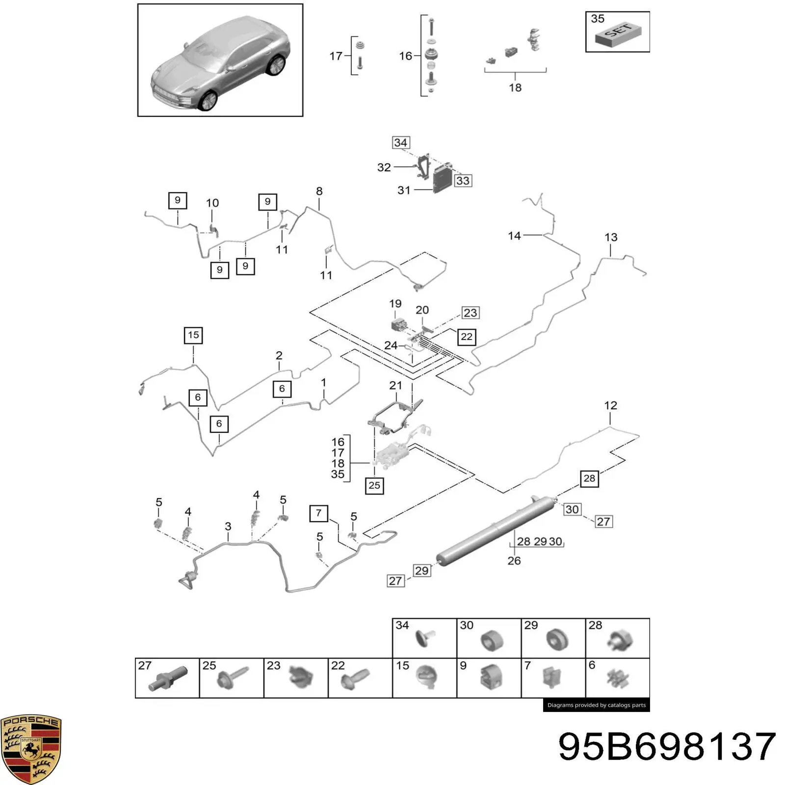 95B698137 Porsche 