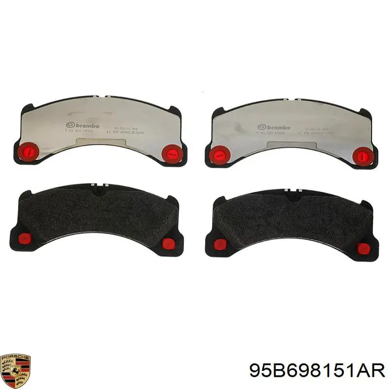 Гальмівні колодки Porsche 95B698151AR ціна, від 65.70 USD