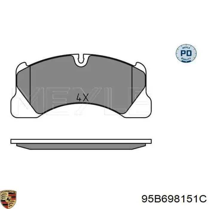Тормозні колодки Porsche 95B698151C
