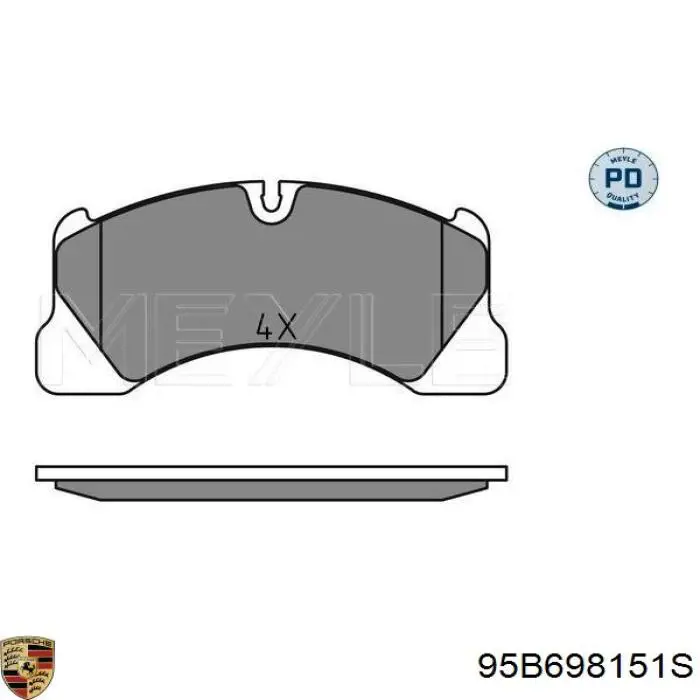 Тормозні колодки Porsche 95B698151S