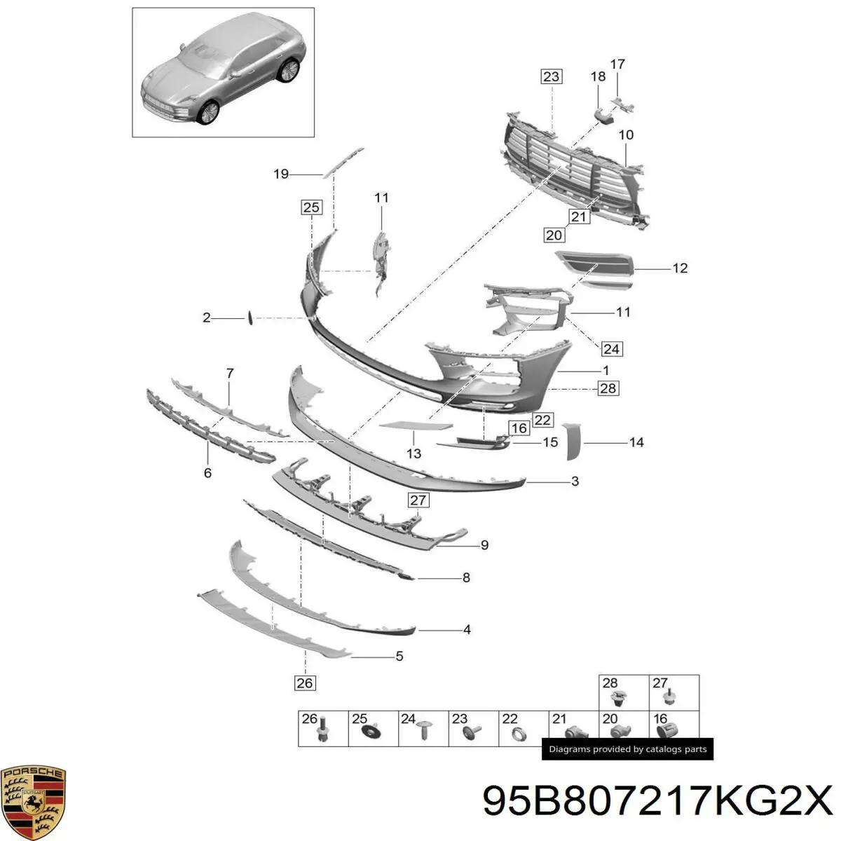  95B807217KG2X Porsche