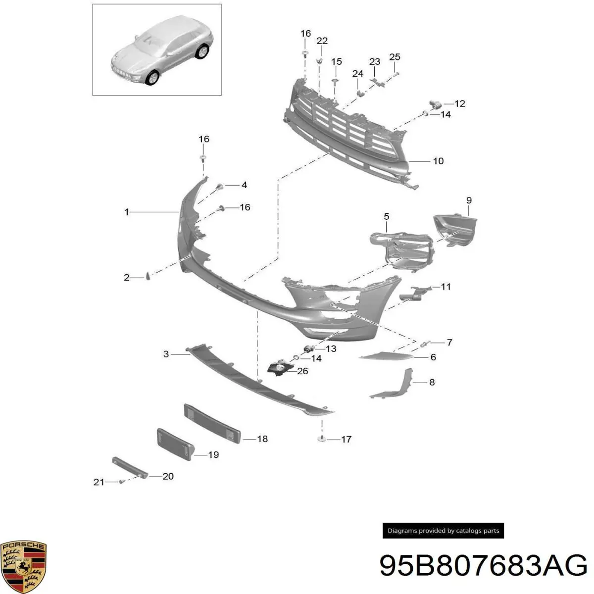 95B807683AG Porsche 