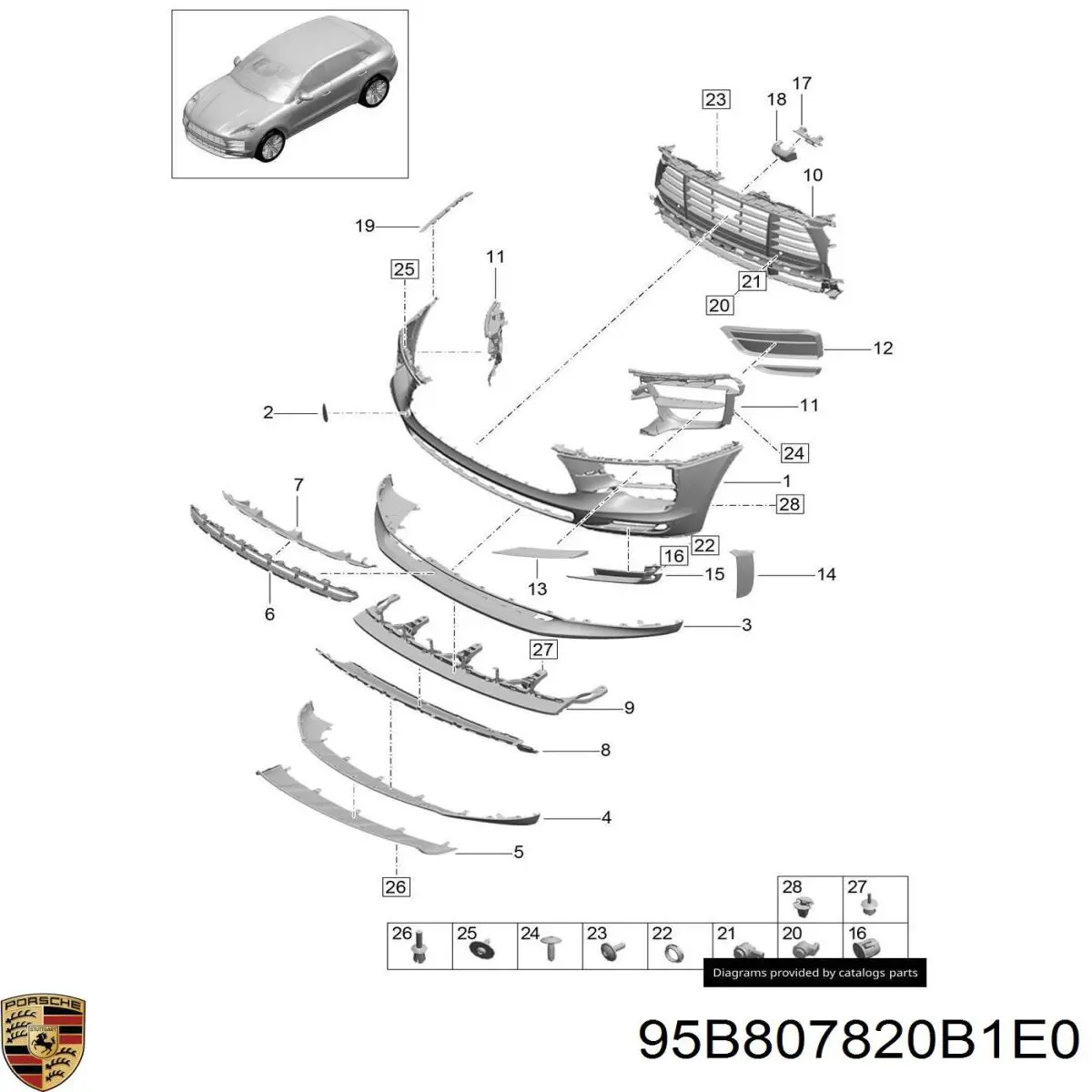  95B807820B1E0 Porsche