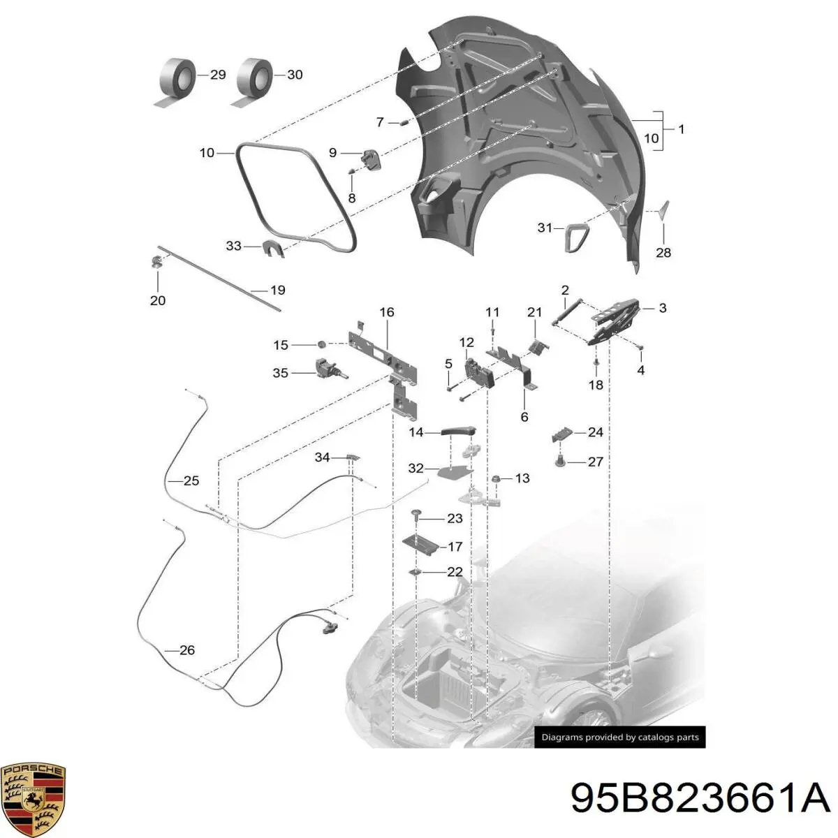  95B823661A Porsche