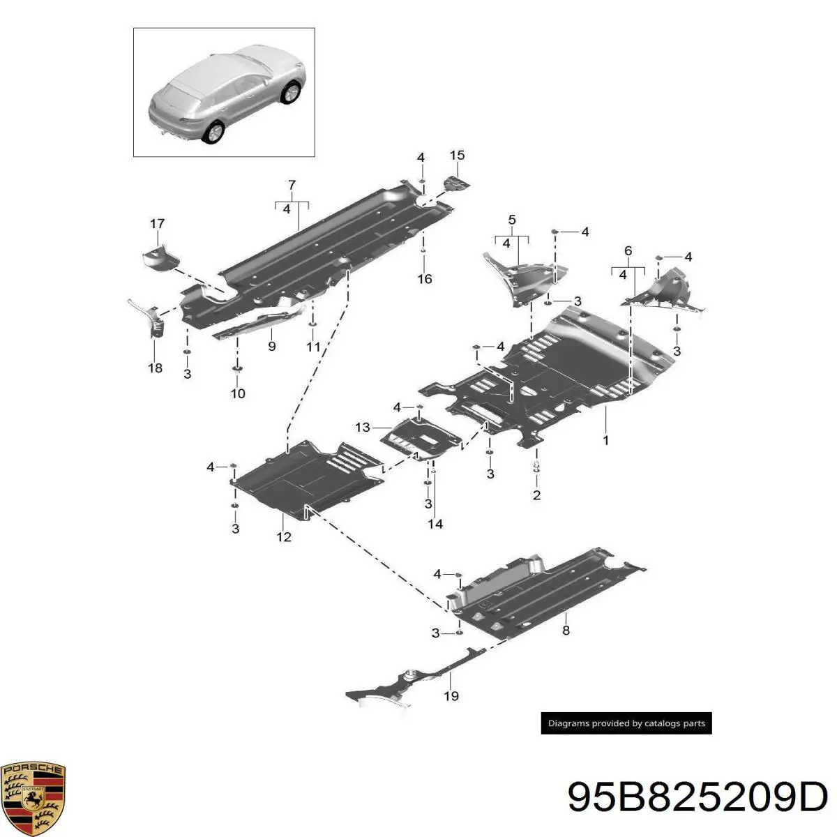  Porsche 95B825209D ціна, від 88.69 USD