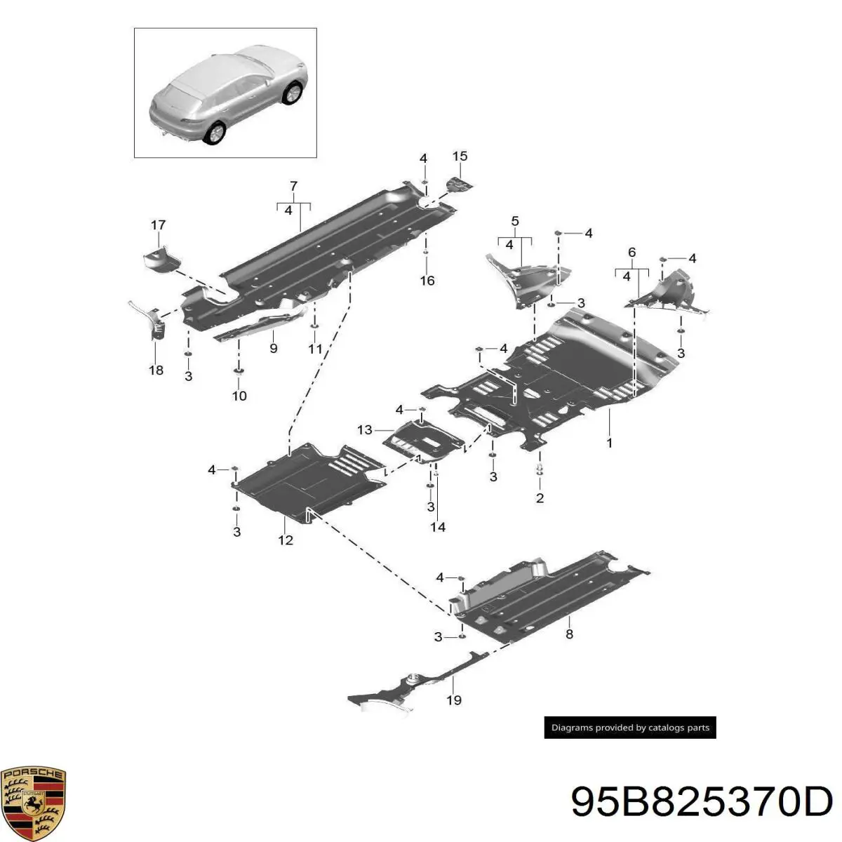 95B825370D Porsche 