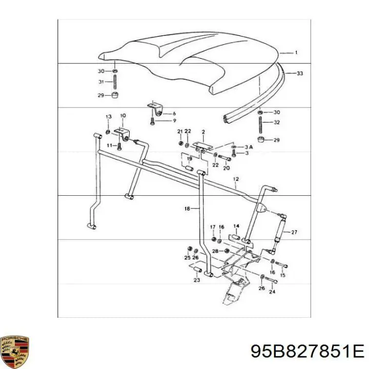 Купити 95B827851E Porsche 