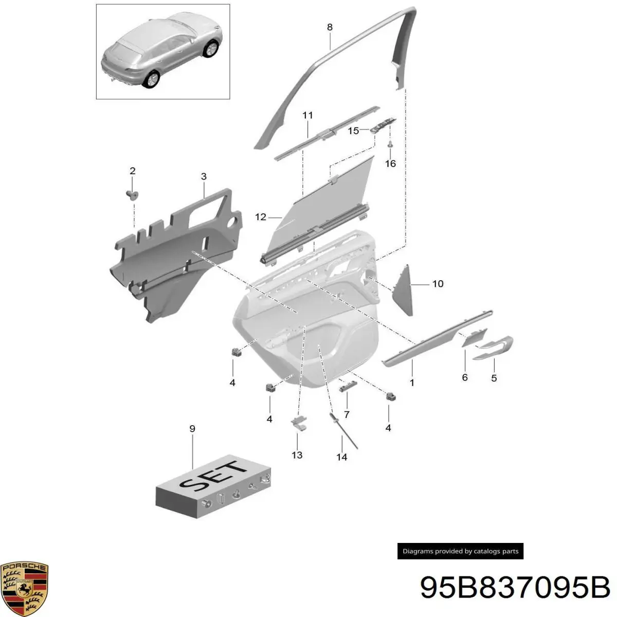 95B837095B Porsche 