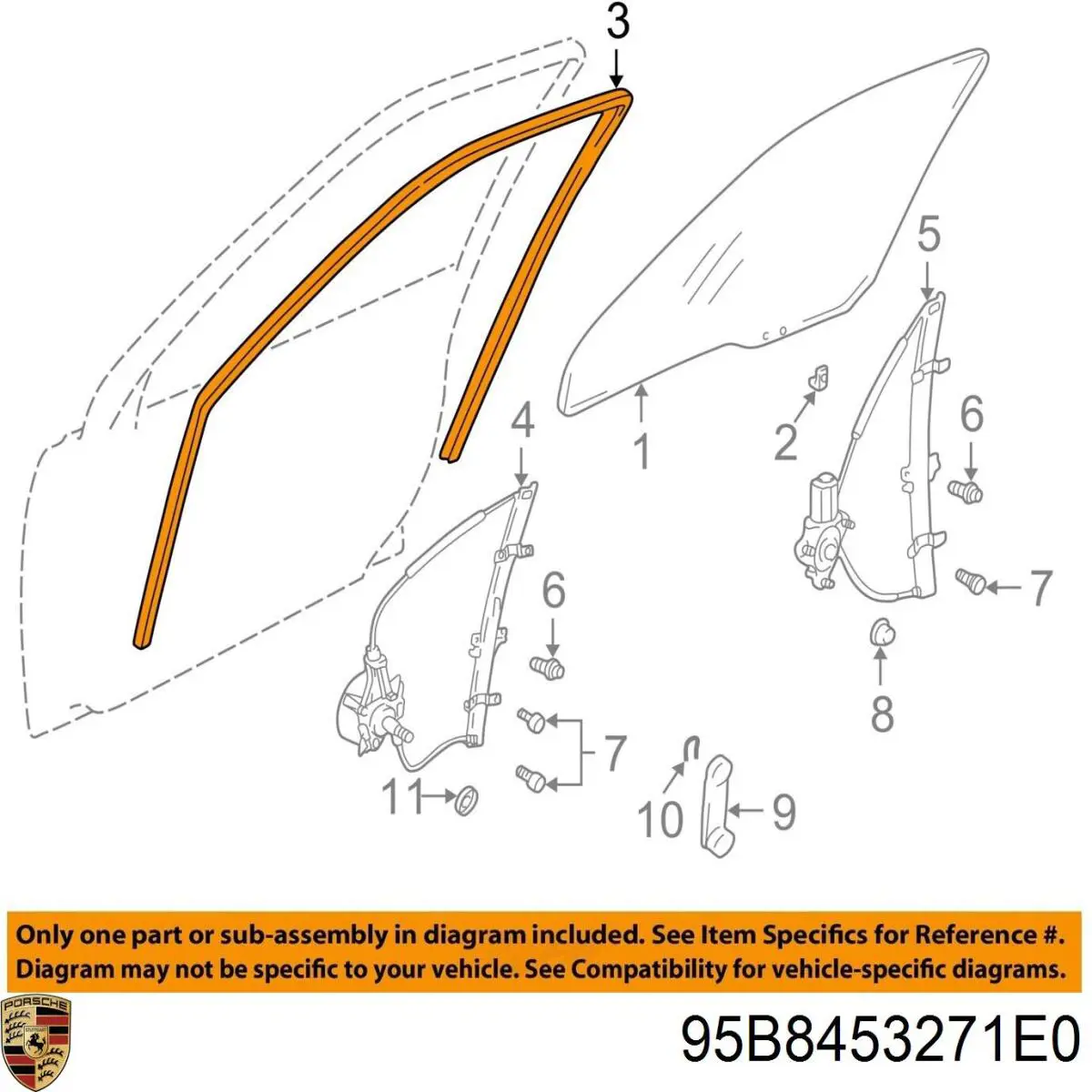  Porsche 95B8453271E0 ціна, від 29.38 USD