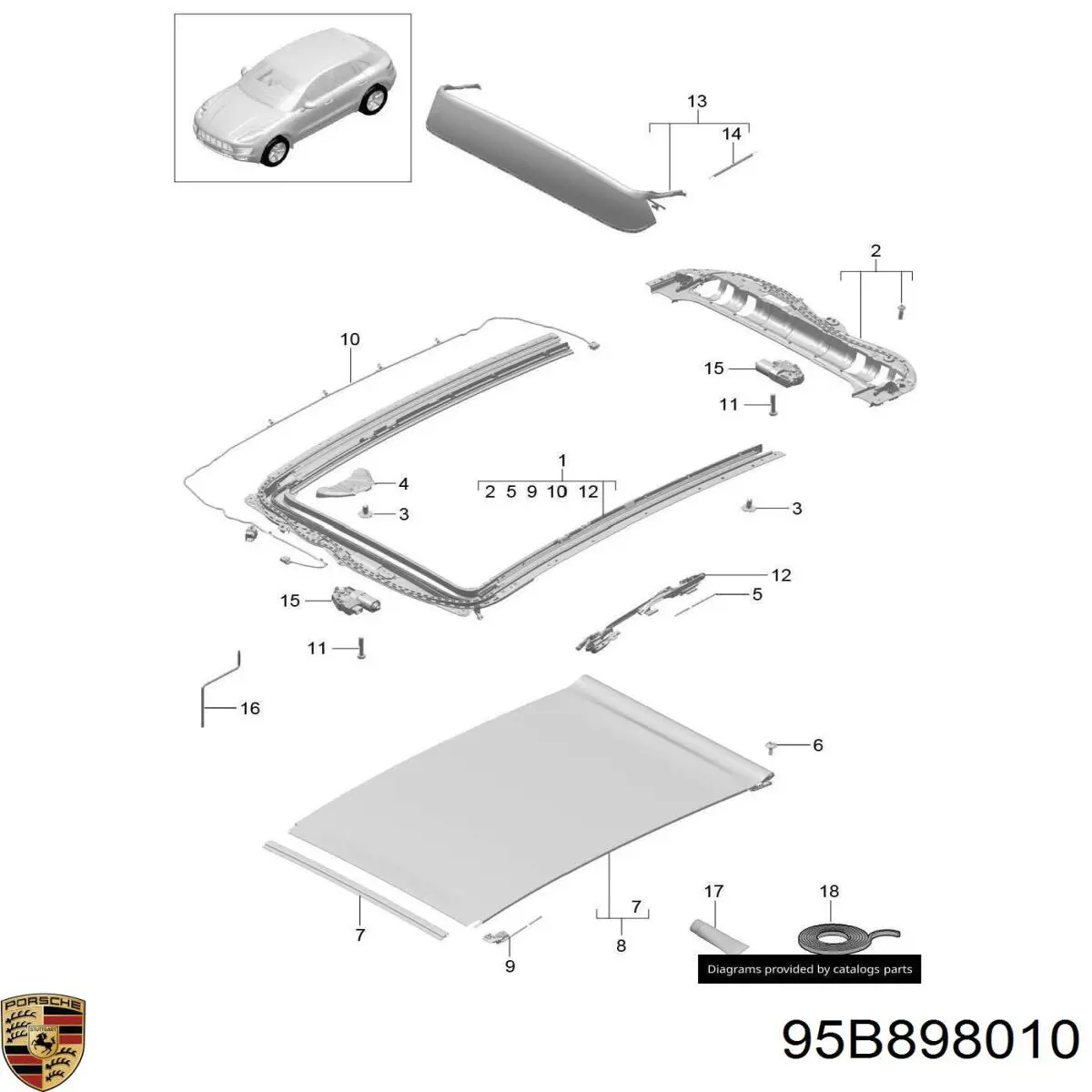 95B898010 Porsche 